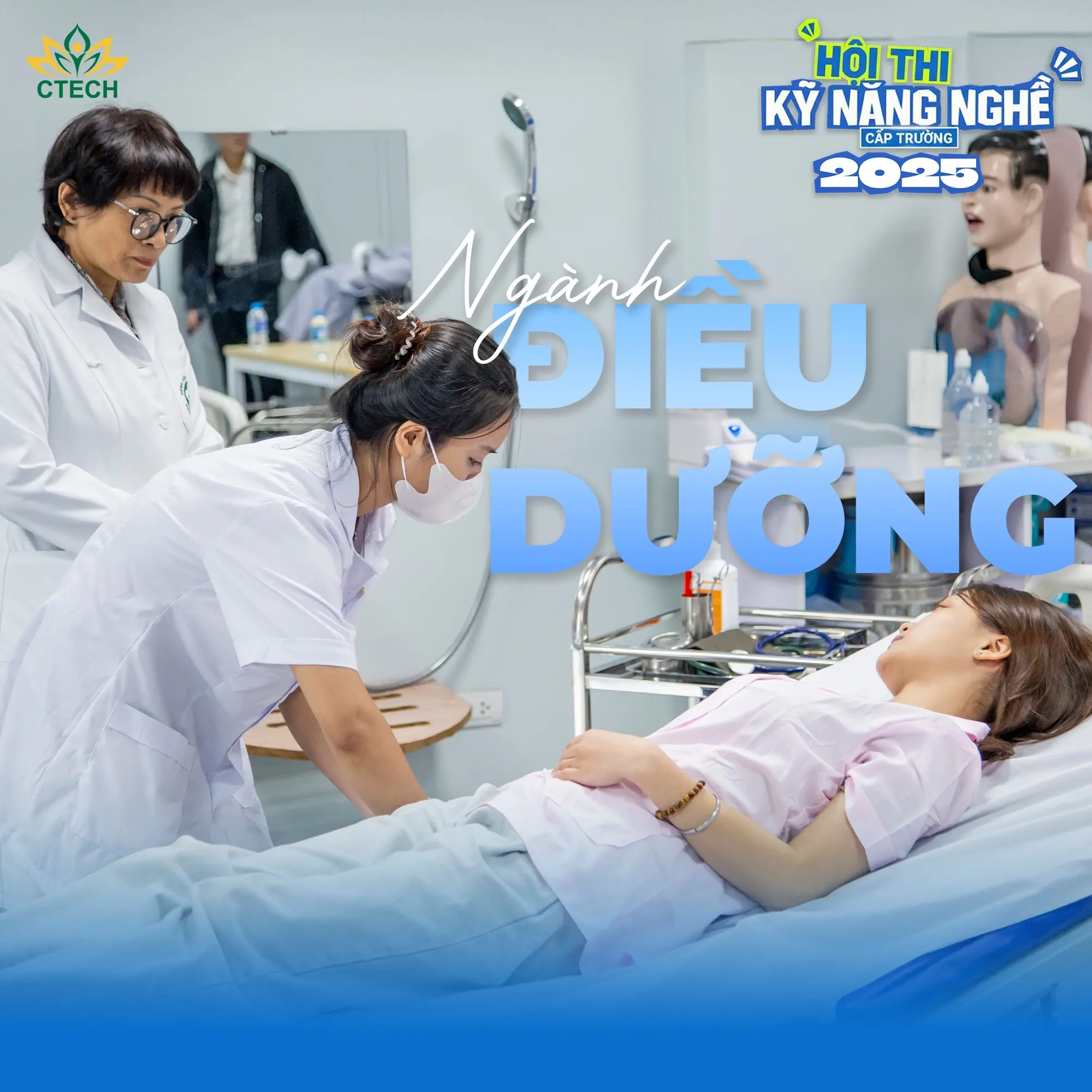SINH VIÊN ĐIỀU DƯỠNG CTECH TỰ TIN THỂ HIỆN TAY NGHỀ TẠI HỘI THI KỸ NĂNG NGHỀ CẤP CƠ SỞ 2025